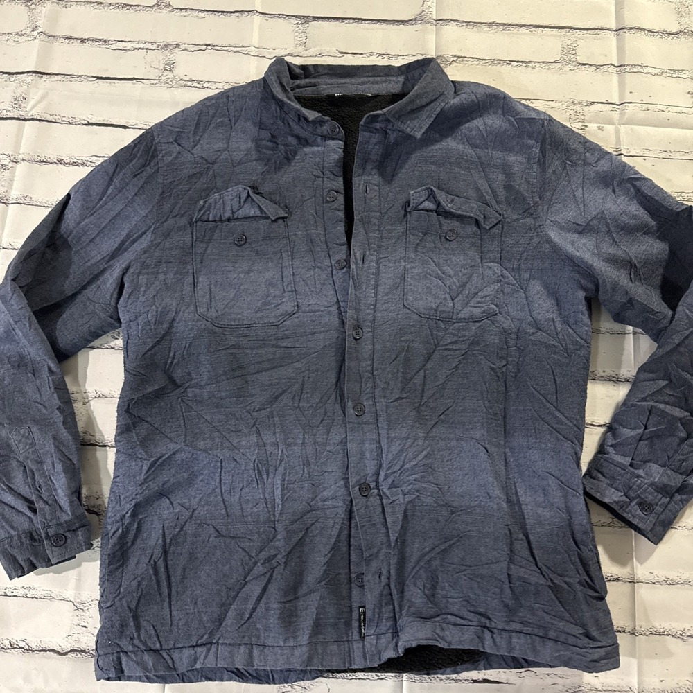 Travis Mathew‎ Men's XXL Sherpa Lined Long-Sleeve Button-Down Shirt Shacket
